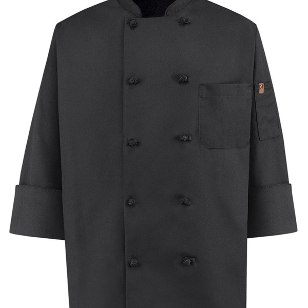 Black Knot Button Chef Coat Thumbnail