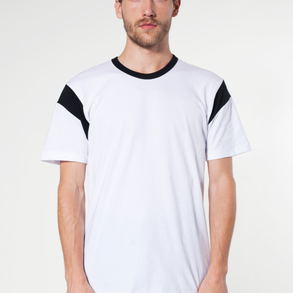 2430 Fine Jersey Contrast Inset S/S T-Shirt Thumbnail