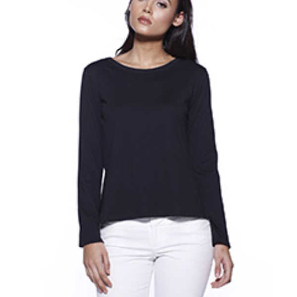 Ladies' CVC High Low Long-Sleeve T-Shirt Thumbnail